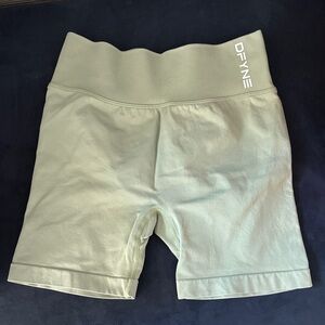 DFYNE Women's Sage Green Bike Shorts